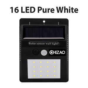 CHIZAO Solar Lights Outdoor Motion sensor Night security wall lamp 16 20 34 LED Waterproof Energy saving Garden Front door Yard
