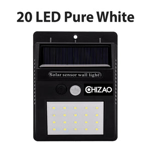 CHIZAO Solar Lights Outdoor Motion sensor Night security wall lamp 16 20 34 LED Waterproof Energy saving Garden Front door Yard