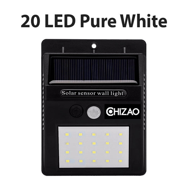 CHIZAO Solar Lights Outdoor Motion sensor Night security wall lamp 16 20 34 LED Waterproof Energy saving Garden Front door Yard